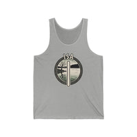 Isa Rune Tree Landscape Tank Top - Soft Combed Cotton Jersey Tank - Unisex White