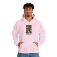 The Hermit Tarot Card Hoodie - Heavy Blend Fleece Pullover - Unisex White