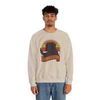 Labrador Retro 70s Sunset Sweatshirt - Heavy Blend Fleece Crewneck - Unisex White