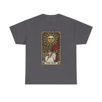 Tarot The Sun Card T-Shirt - Medium Weight 100% Cotton Tee - Unisex White