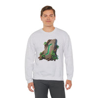Eihwaz Rune Yggdrasil Tree Sweatshirt - Heavy Blend Classic Crewneck - Unisex Off White