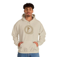 Wunjo Rune Celtic Knot Hoodie - Cozy Cotton Blend Classic Fit - Unisex White