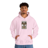 The Devil Tarot Card Graphic Hoodie - Heavy Blend Cotton-Poly Fleece - Unisex White