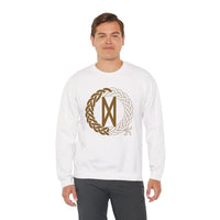 Dagaz Rune Dawn & Dusk Sweatshirt - Heavy Blend Classic Fit Crewneck - Unisex White