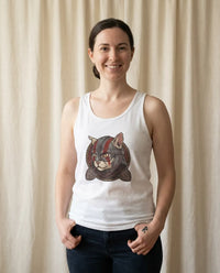 Viking Berserker Cat Warpaint Tank Top - Soft Jersey Light Retail Fit - Unisex Athletic Heather