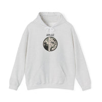 Ansuz Rune Norse Wisdom Graphic Hoodie - Heavy Blend Cotton-Poly Pullover - Unisex White