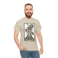 The Tower Tarot Card Graphic T-Shirt - Heavy Cotton Classic Fit Tee - Unisex White