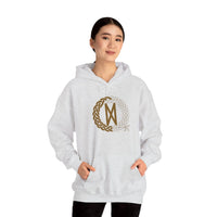 Dagaz Rune Dawn Dusk Threshold Hoodie - Medium Weight Fleece Pullover - Unisex White