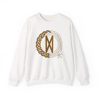 Dagaz Rune Dawn & Dusk Sweatshirt - Heavy Blend Classic Fit Crewneck - Unisex White