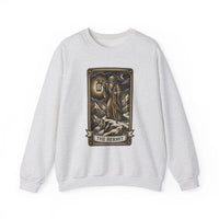 The Hermit Tarot Card Sweatshirt - Heavy Blend Crewneck Fleece - Unisex Off White