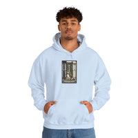 High Priestess Tarot Card Hoodie - Heavy Blend Fleece Pullover - Unisex White
