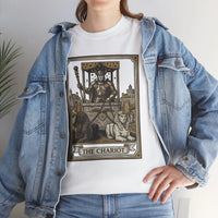 The Chariot Tarot Card T-Shirt - Heavy Cotton Classic Fit Tee - Unisex White