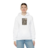 Temperance Tarot Card Hoodie - Heavy Blend Fleece Pullover - Unisex White