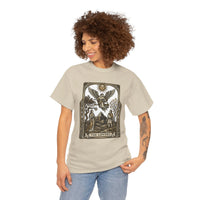 The Lovers Tarot Card Graphic T-Shirt - Heavy Cotton Classic Fit Tee - Unisex White