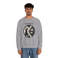 Kenaz Rune Blacksmith Forge Sweatshirt - Soft Cotton Blend Crewneck Fleece - Unisex White