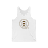 Othala Rune Inheritance Tank Top - Lightweight Airlume Cotton Jersey - Unisex White