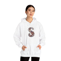 Ukiyo-e Samurai Cat Koi Rider Hoodie - Cozy Soft Blend Fleece Pullover - Unisex Off White