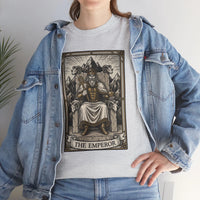 The Emperor Tarot Card T-Shirt - Heavy Cotton Classic Fit - Unisex White