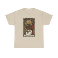 Tarot The Sun Card T-Shirt - Medium Weight 100% Cotton Tee - Unisex White