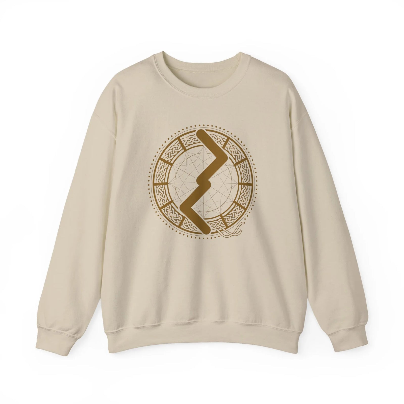 Jera Harvest Rune Sweatshirt - Heavy Cotton Blend Crewneck - Unisex White