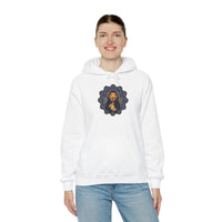 Alchemist Dog Sacred Geometry Hoodie - Midweight Cotton-Poly Pullover - Unisex White