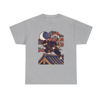 Ukiyo-e Samurai Cat Ninja T-Shirt - 100% Cotton Classic Fit Tee - Unisex White