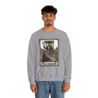The Chariot Tarot Card Sweatshirt - Heavy Blend Cotton-Poly Crewneck - Unisex White