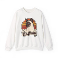 Siamese Retro 70s Sunset Sweatshirt - Heavy Blend Fleece Crewneck - Unisex Ash