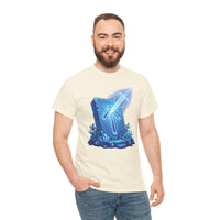 Tiwaz Tyr Sky Sword Graphic T-Shirt - Heavy Cotton Classic Fit Tee - Unisex White