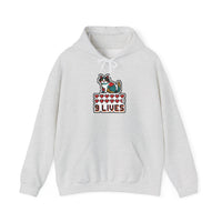 8-Bit Pixel Gaming Cats Hoodie - Heavy Blend Cotton Blend Fleece Pullover - Unisex White
