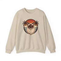 Ragdoll Cool Cat 70s Sunset Aviators Sweatshirt - Classic Fit Midweight Crewneck - Unisex White