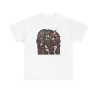 Viking Berserker Dogs Graphic T-Shirt - Heavy Cotton Classic Fit Tee - Unisex White