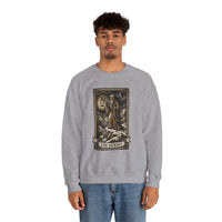 The Hermit Tarot Card Sweatshirt - Heavy Blend Crewneck Fleece - Unisex Off White