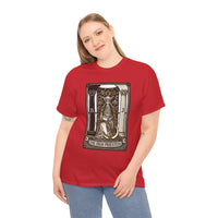 The High Priestess Tarot Card T-Shirt - Heavy Cotton Classic Fit Tee - Unisex White