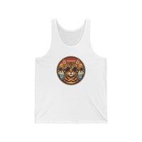 Cool Cat 70s Sunset Aviators Tank Top - Soft Lightweight Jersey Knit - Unisex Athletic Heather