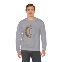 Perthro Rune Norse Mythology Sweatshirt - Heavy Blend Fleece Crewneck - Unisex White