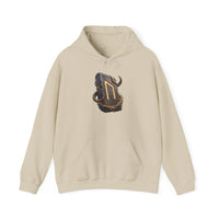 Uruz Runic Symbol Hoodie - Heavy Blend Fleece Pullover - Unisex Off White