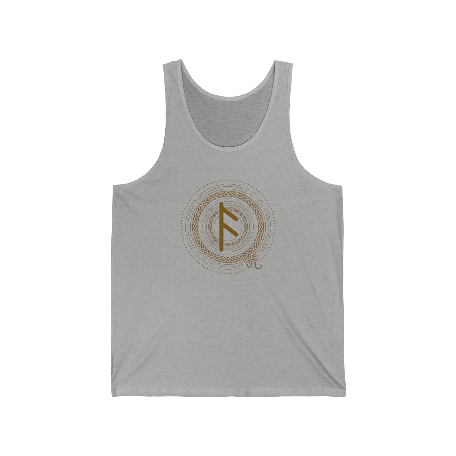 Ansuz Rune Divine Speech Tank Top - Soft Airlume Cotton Retail Fit - Unisex White