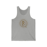 Ansuz Rune Divine Speech Tank Top - Soft Airlume Cotton Retail Fit - Unisex White