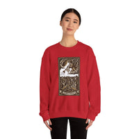 Judgement Tarot Card Graphic Sweatshirt - Heavy Blend Classic Fit Crewneck - Unisex White