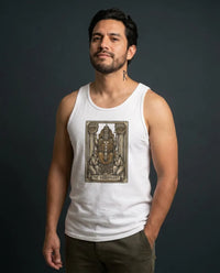 Hierophant Tarot Card Tank Top - Lightweight Combed Cotton Retail Fit - Unisex Athletic Heather