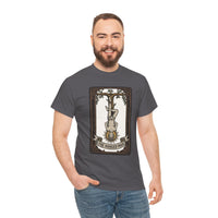 The Hanged Man Tarot Card T-Shirt - Heavy Cotton Classic Fit Tee - Unisex White