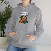 Player One 8-Bit Gaming Dog Hoodie - Soft Cotton-Poly Blend Fleece - Unisex White