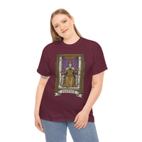 Justice Tarot Card Graphic T-Shirt - Heavy Cotton Classic Fit Tee - Unisex White