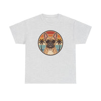 French Bulldog Sunset Aviator T-Shirt - Heavy Cotton Classic Fit Tee - Unisex White