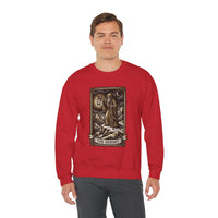 The Hermit Tarot Card Sweatshirt - Heavy Blend Crewneck Fleece - Unisex Off White