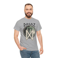 Dagaz Rune Threshold Portal T-Shirt - Heavy Cotton Classic Fit Tee - Unisex White