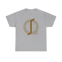 ᛇ Eihwaz Rune Yew World Tree T-Shirt - Heavy Cotton Classic Fit Tee - Unisex White