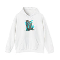 Norse Ehwaz Rune Spirit Horses Hoodie - Heavy Blend Fleece Pullover - Unisex White
