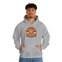 Scottish Fold Retro Sunset Hoodie - Heavy Blend Cotton-Poly Pullover - Unisex White